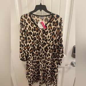 Boutique plus size cheetah top size 2XL